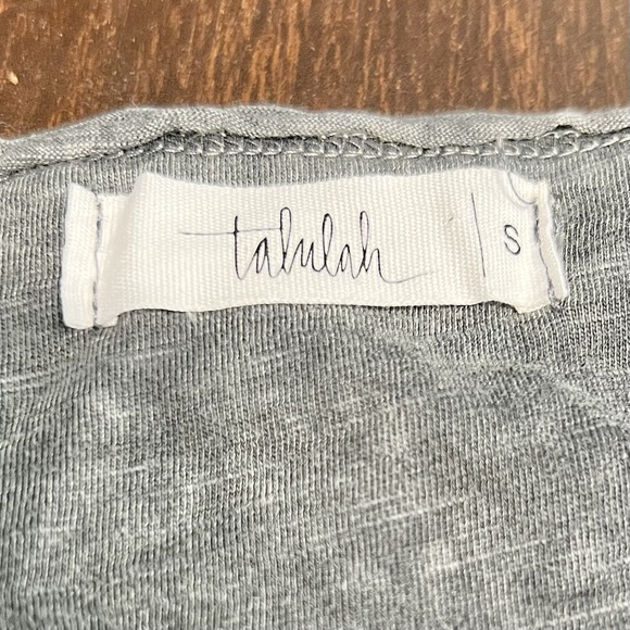 Talulah Womens Size S Gray Washed Babydoll Sleeveless Peplum Tank Top VGC - Picture 3 of 5